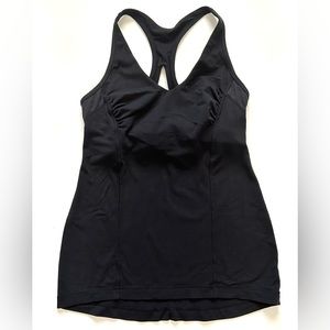 Lululemon InStill Cross Strap Black Tank Top Sz. 8